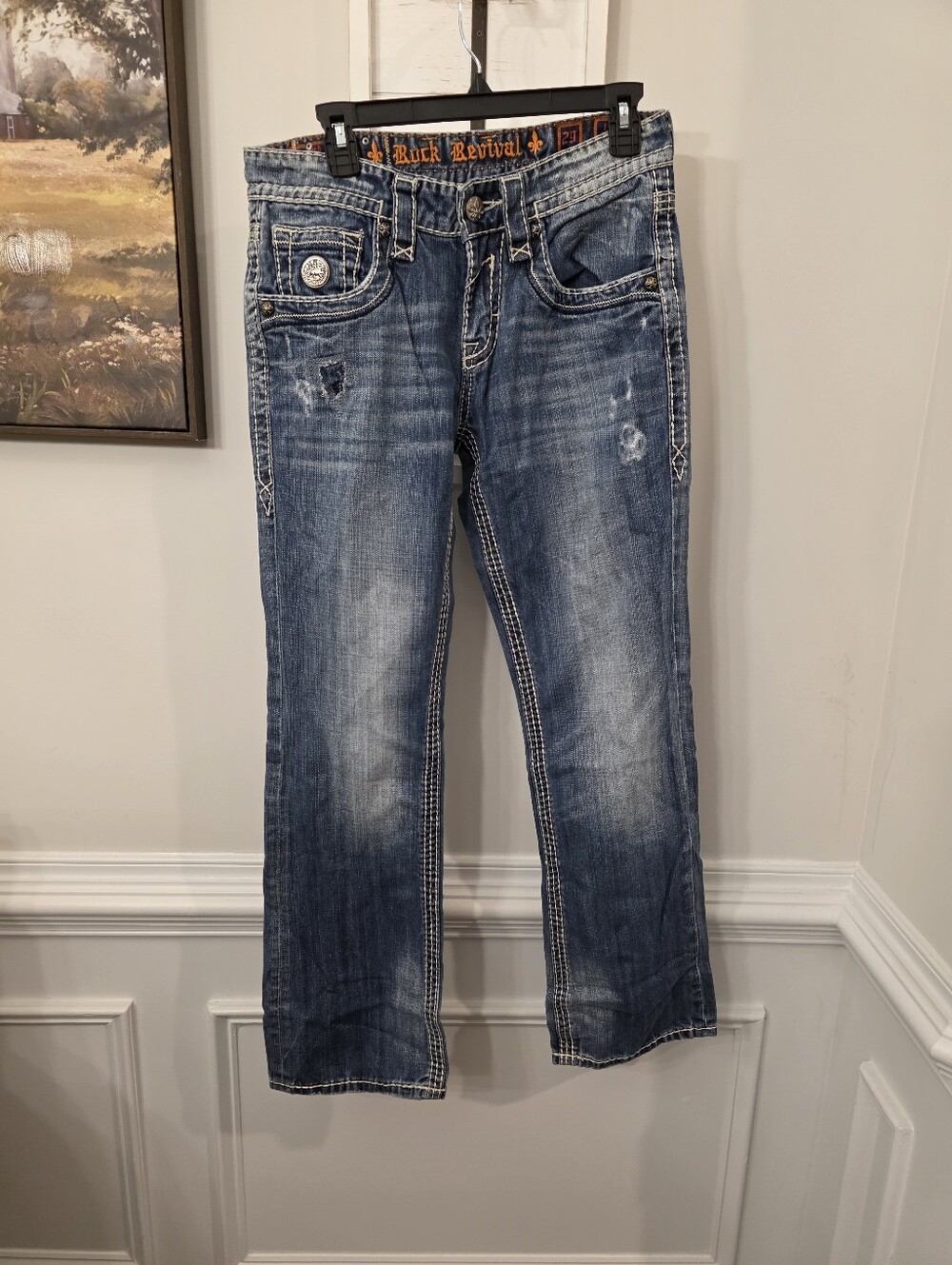 Rock Revival Mid Rise Logan Bootcut Jeans Size 29